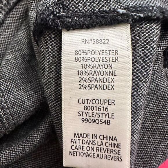 NWOT Max Studio Plaid Crew Neck Long Sleeve Shift Dress Gray Medium - Picture 4 of 4